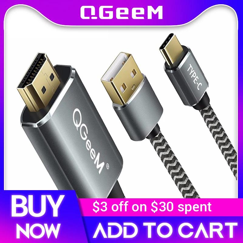 QGeeM USB CŸ 3.1 HDMI ̺ ȣȯ Ʈ , ƺ, Ｚ S8, ȭ Ʈ 10, CŸ to HDMI ȯ
